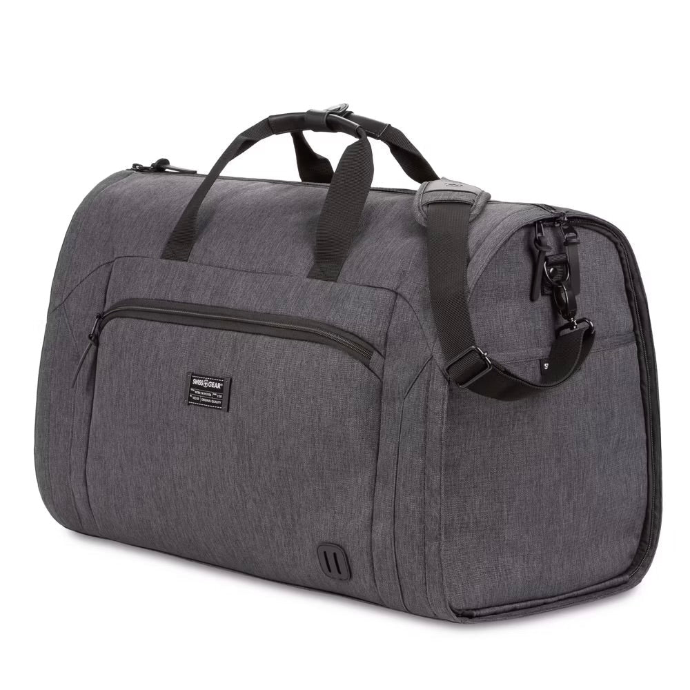 Geanta de barbati SWISSGEAR 7638, gri inchis, ideal pentru calatorii de afaceri, compartimente eficiente pentru organizare.