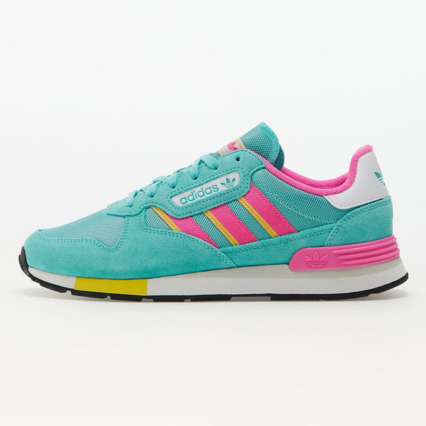 adidas Originals Treziod 2 in aqua with pink and yellow details, featuring a lightweight and breathable design.