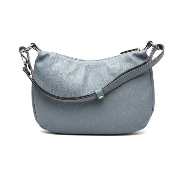 Poseta mare pentru femei din piele naturala, gri- Made in Italy