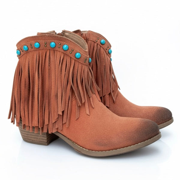 Ciocate dama din piele naturala intoarsa, roscat-Rebecca White, T0601A.R3 Siena Roscat, R12