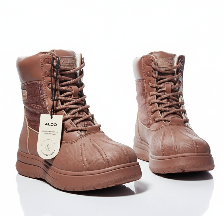 ALDO ghete femei cu blana la interior, maro, impermeabil, waterproof - Încălțăminte confortabilă și stilată.