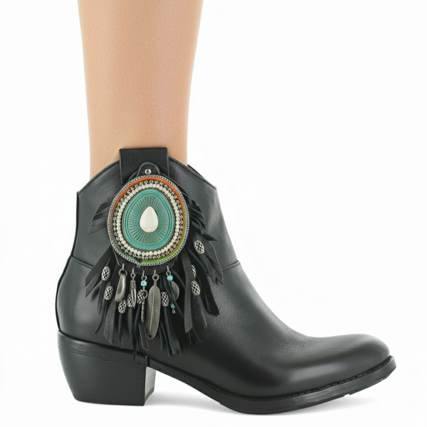 Ciocate dama din piele naturala, Negru-Rebecca White, T0605.R4, R10