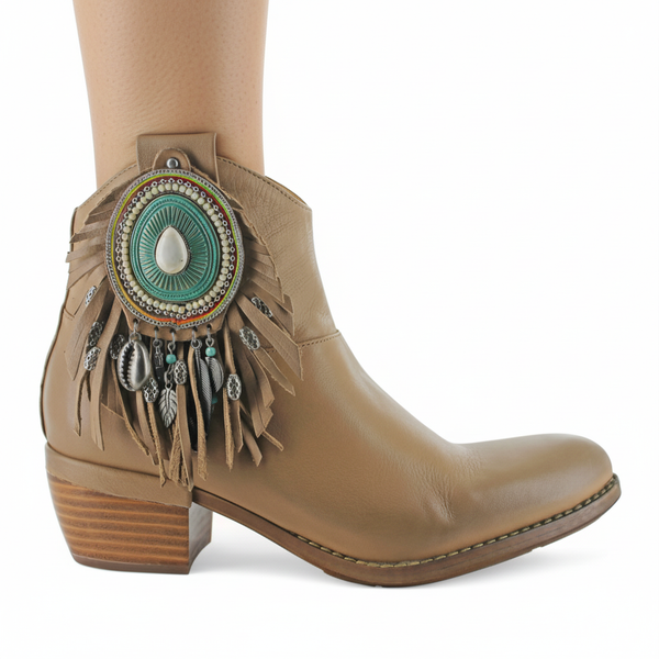 Ciocate dama din piele naturala, Cappuccino-Rebecca White, T0605.R3, R10