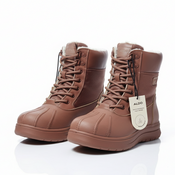 ALDO ghete femei cu blana la interior, maro, impermeabil, waterproof - ghete confortabile cu blana pentru iarna.