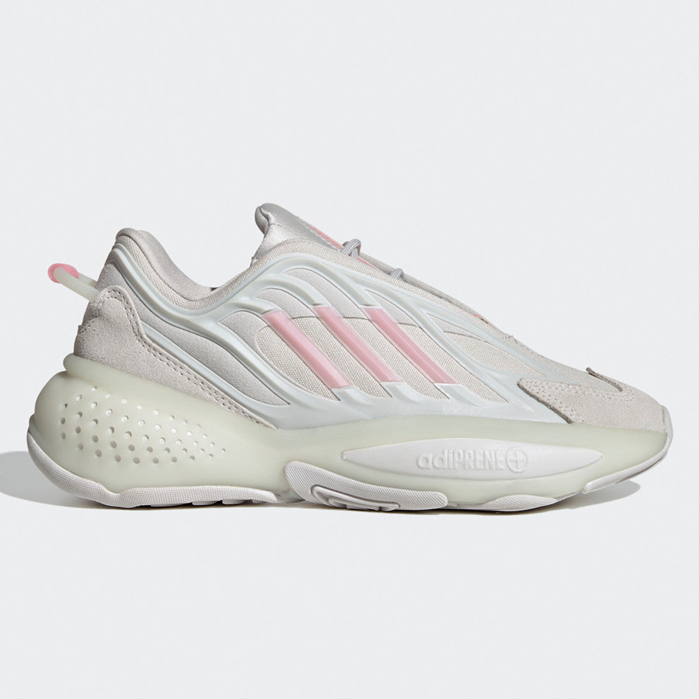 adidas Originals OZRAH UNISEX in light gray and pink with ADIPREME sole, suitable for casual wear.
