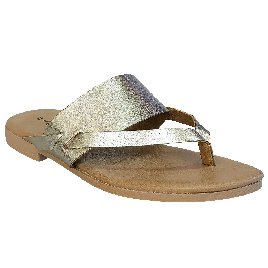 Papuci dama din piele naturala, auriu, model Art Delphine Oro-R14, Made in Italy, colectia Vara 2025.