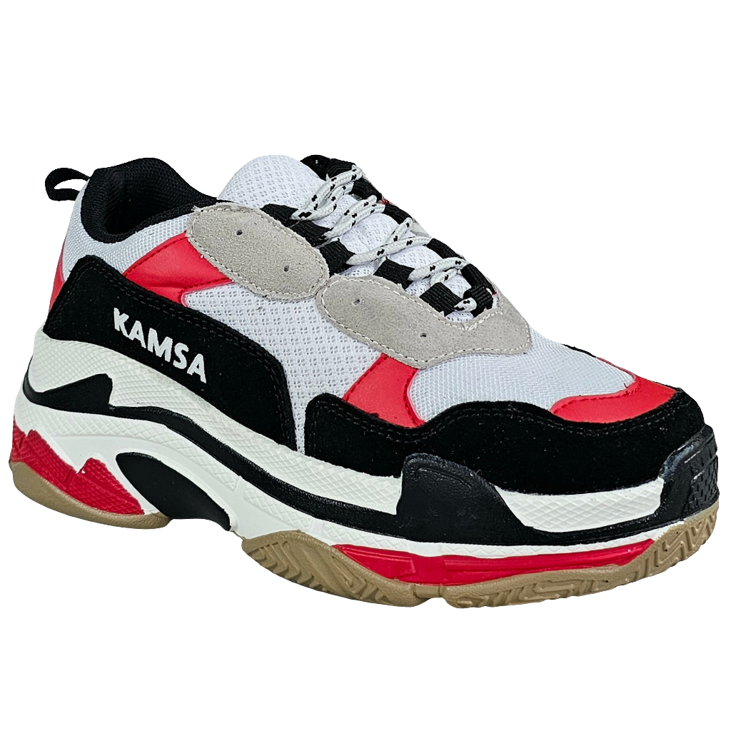 Pantofi sport unisex Kamsa din piele naturala, talpa usoara, colectia Vara 2021, cu design modern si confortabil.