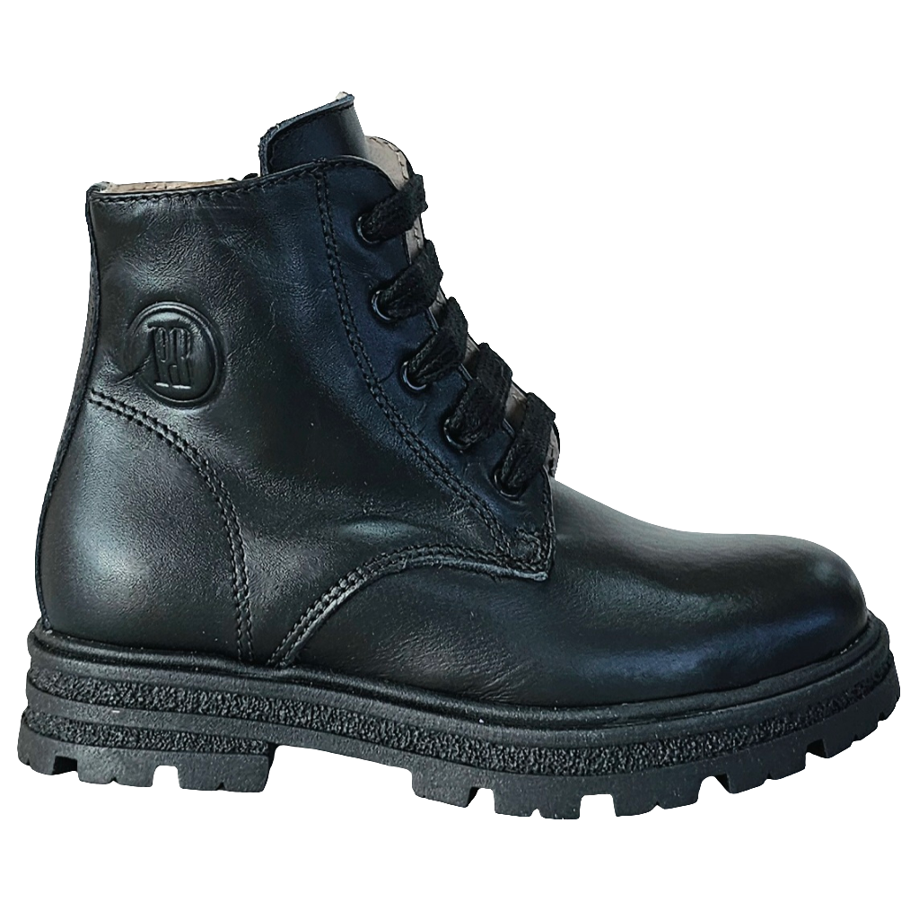 Ghete copii unisex din piele naturala, negru, model Paolo din Bruno, toamna 2024, made in Italy.