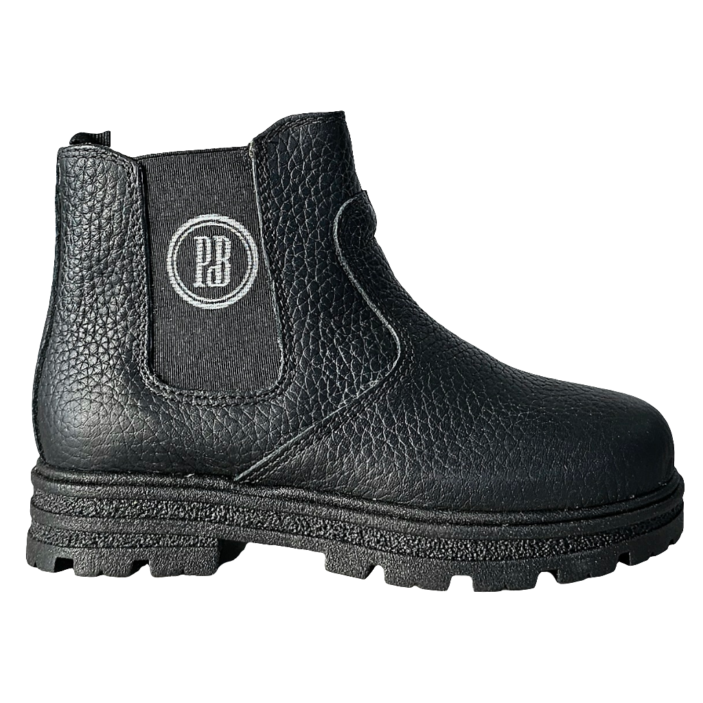 Ghete copii unisex din piele naturala, model negru Paolo din Bruno, inaltime 8.5 cm, talpa 2.5 cm, made in Italy.