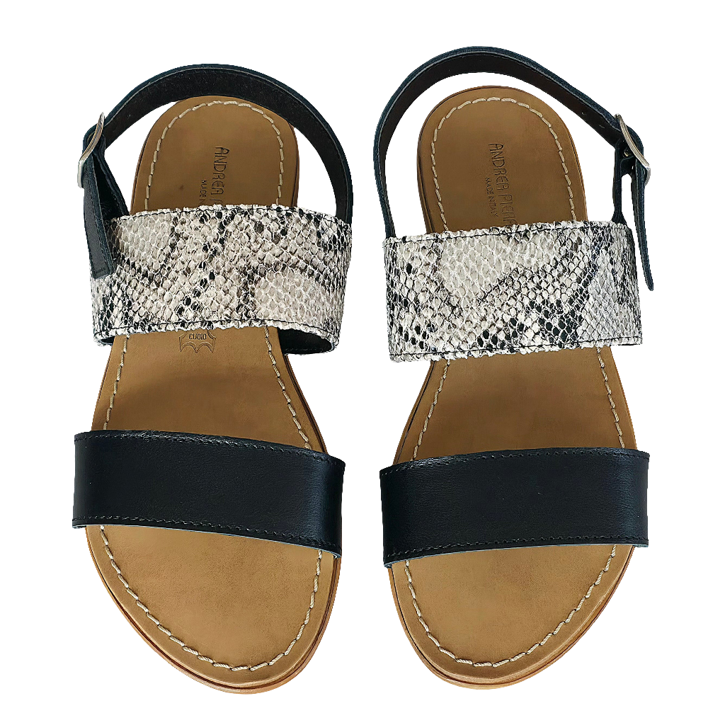 Papuci dama din piele naturala, Negru-Andrea Pierago, Art 3183 Positano Nero, stil elegant, Made in Italy