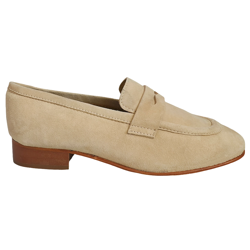 Pantofi dama din piele naturala intoarsa, nude, flexibili si confortabili, perfecti pentru Primavara/Vara 2025.