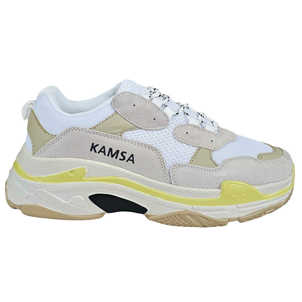 Pantofi sport barbati din piele naturala, talpa usoara Kamsa, design modern, colectia Vara 2021.