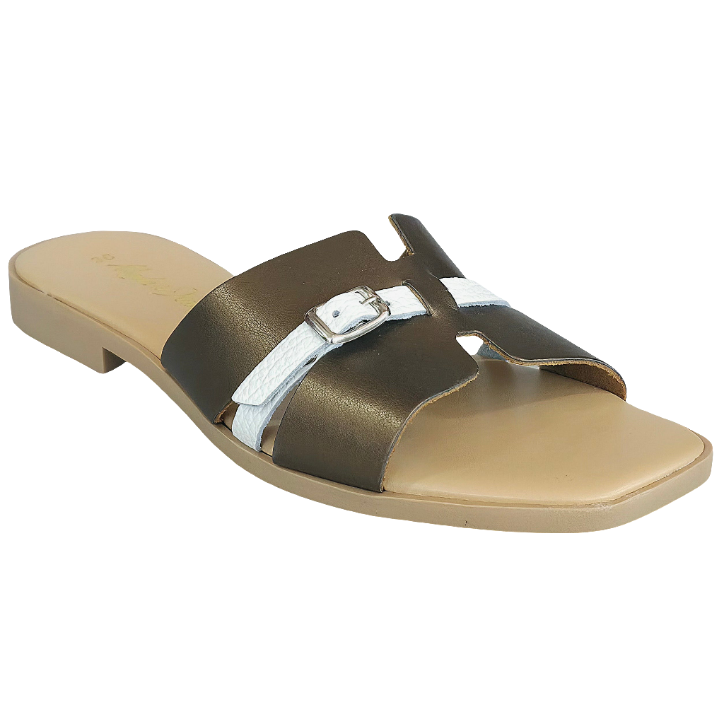 Papuci dama din piele naturala Aramiu, Made in Italy, colectia Vara 2025, elegant si confortabil.