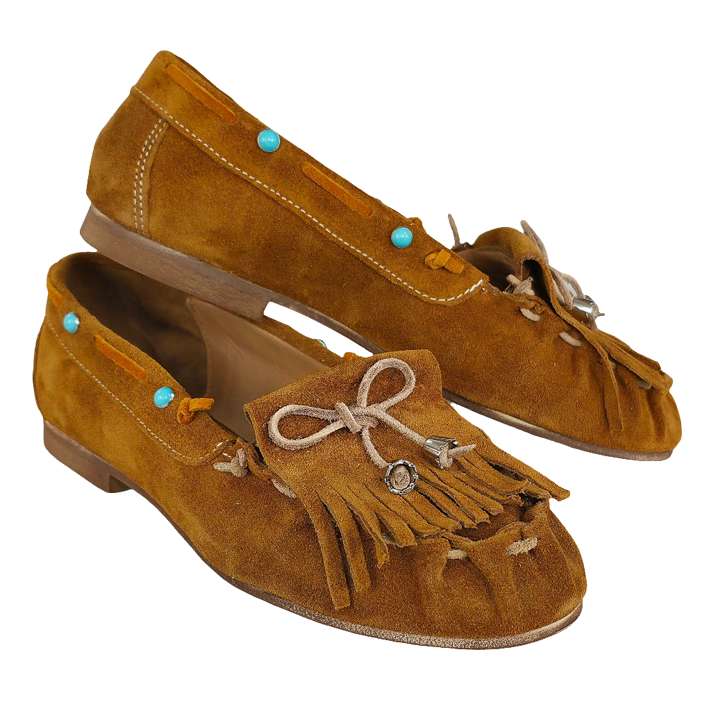 Pantofi casual dama din piele naturala intoarsa, Maro-Once, Sol11 Camoscio Cuoio, confortabili si eleganti, made in Italy.