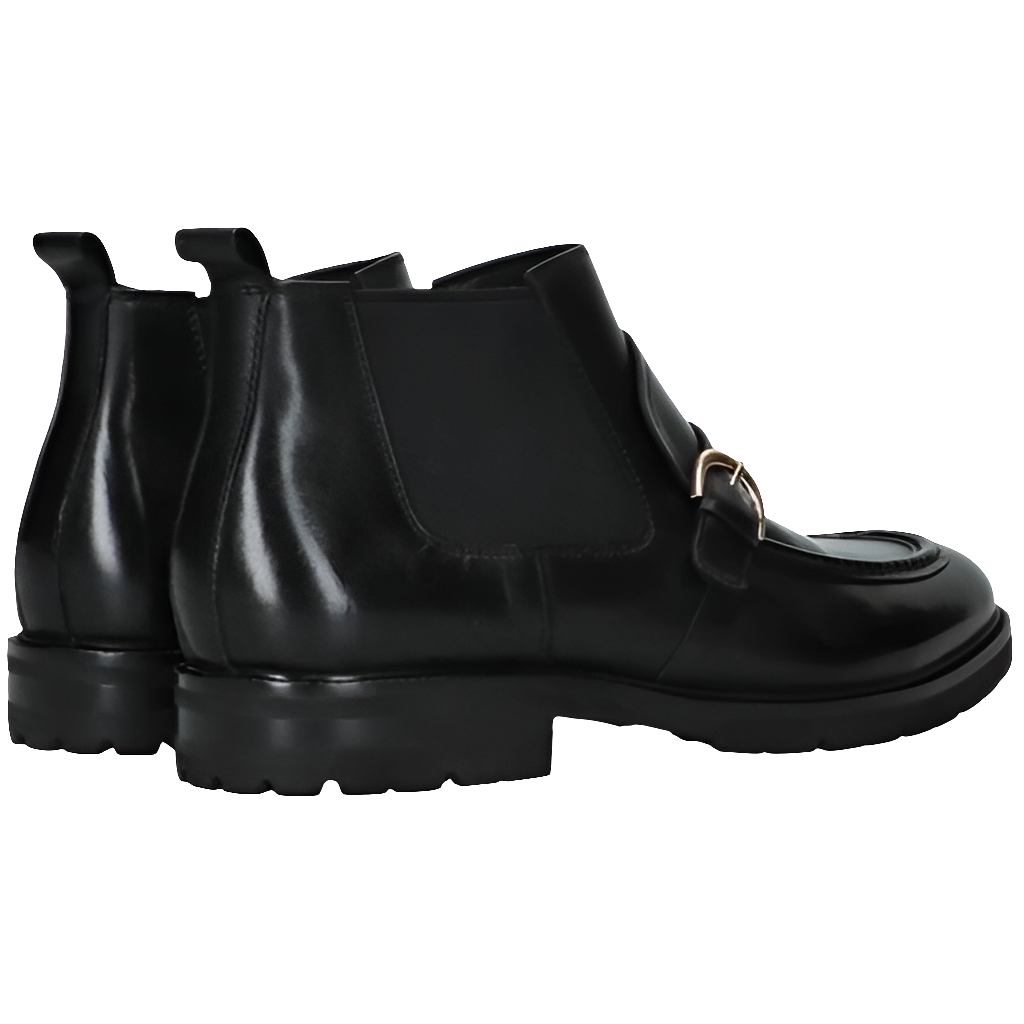 Ghete barbati din piele naturala negre, SAM228730 COLLINS 01, colectia Toamna Iarna 2024, confort si stil.