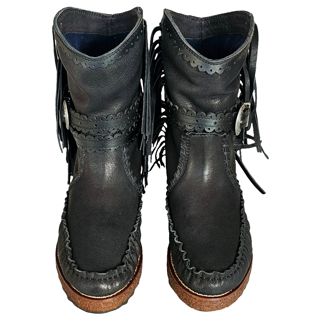 Ghete dama din piele naturala negru, model tubular, colectia Toamna Iarna 2024, inaltime 22 cm, made in Italy.