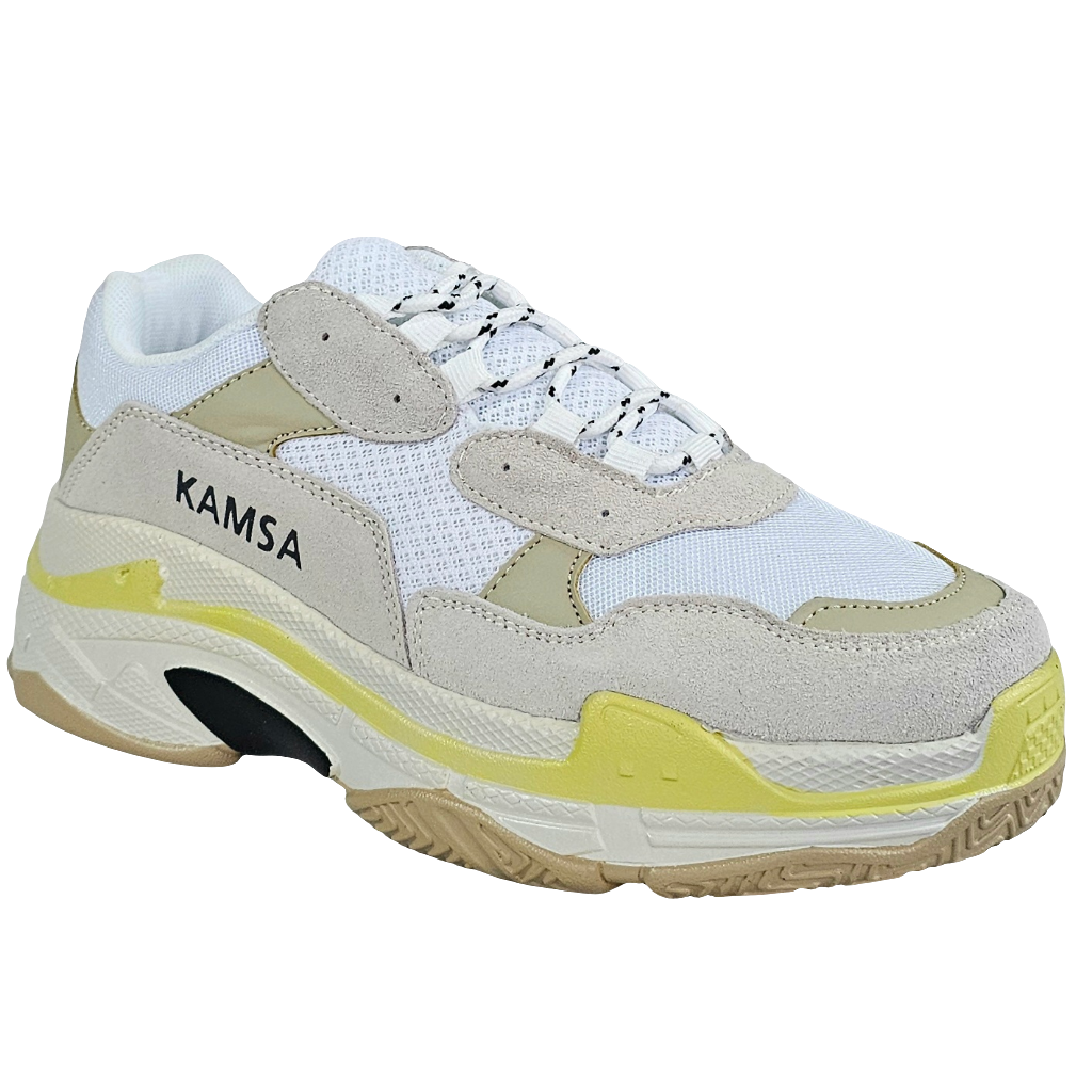 Pantofi sport barbati Kamsa din piele naturala, talpa usoara, colectia Vara 2021, design modern si confortabil.