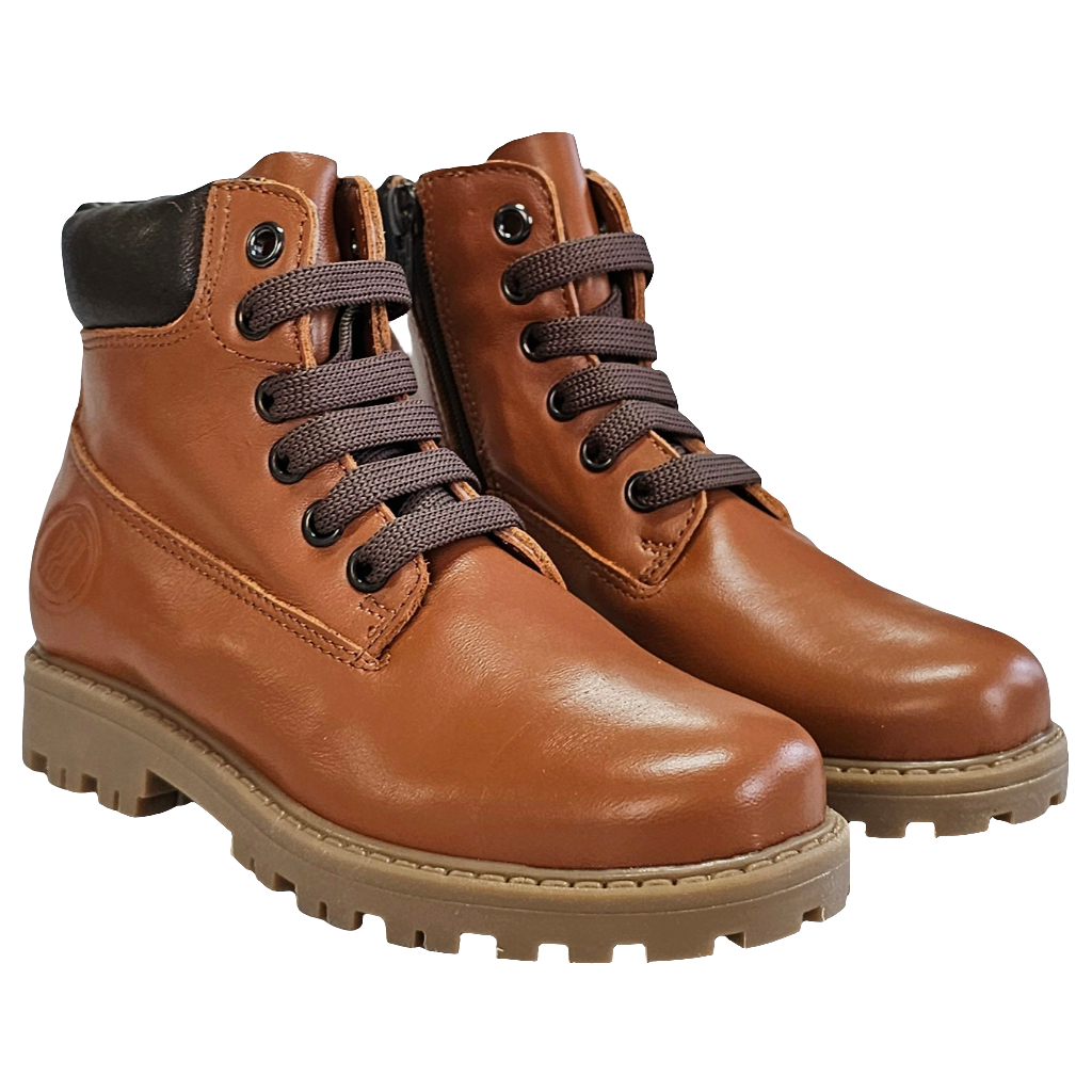 Ghete copii din piele naturala, model unisex camel, inaltime gheata 10 cm, perfect pentru toamna 2024, made in Italy.