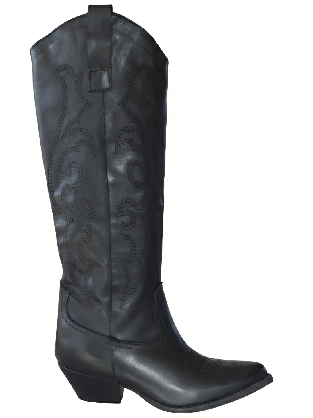 Ciocate dama din piele naturala, Negru-Riccianera, Art RCN012 Pelle Nero, R1, stil tubular, tocuri 4.5 cm.