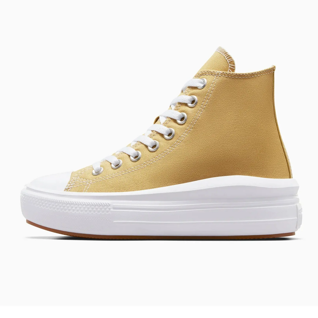 Adidași Converse Chuck Taylor All Star galben cu talpă albă, stil modern și versatile.