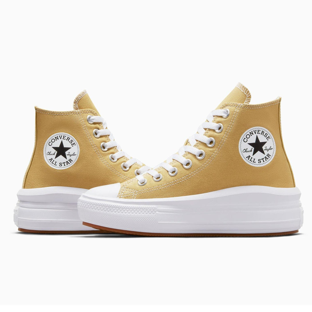Converse Chuck Taylor All Star galben - Tenisi galbeni din pânză cu talpă albă și logo emblematic.
