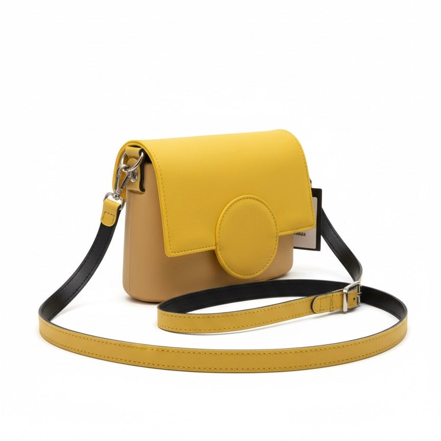 Obag galben, geantă de mână compactă cu mânere detașabile, perfectă pentru vară 2025.