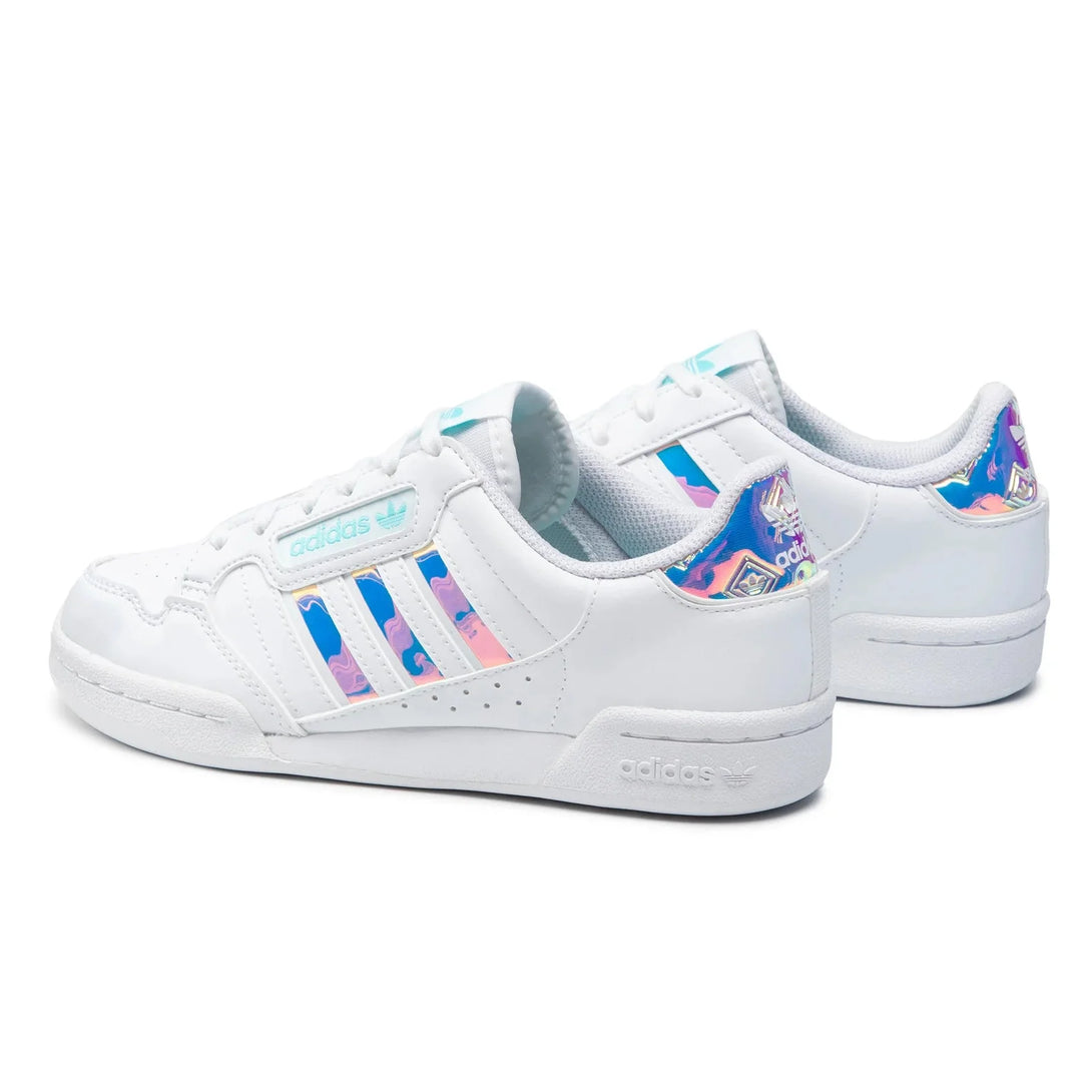 adidas Sneakers Continental 80 Stripes in white with colorful stripes and a stylish design.