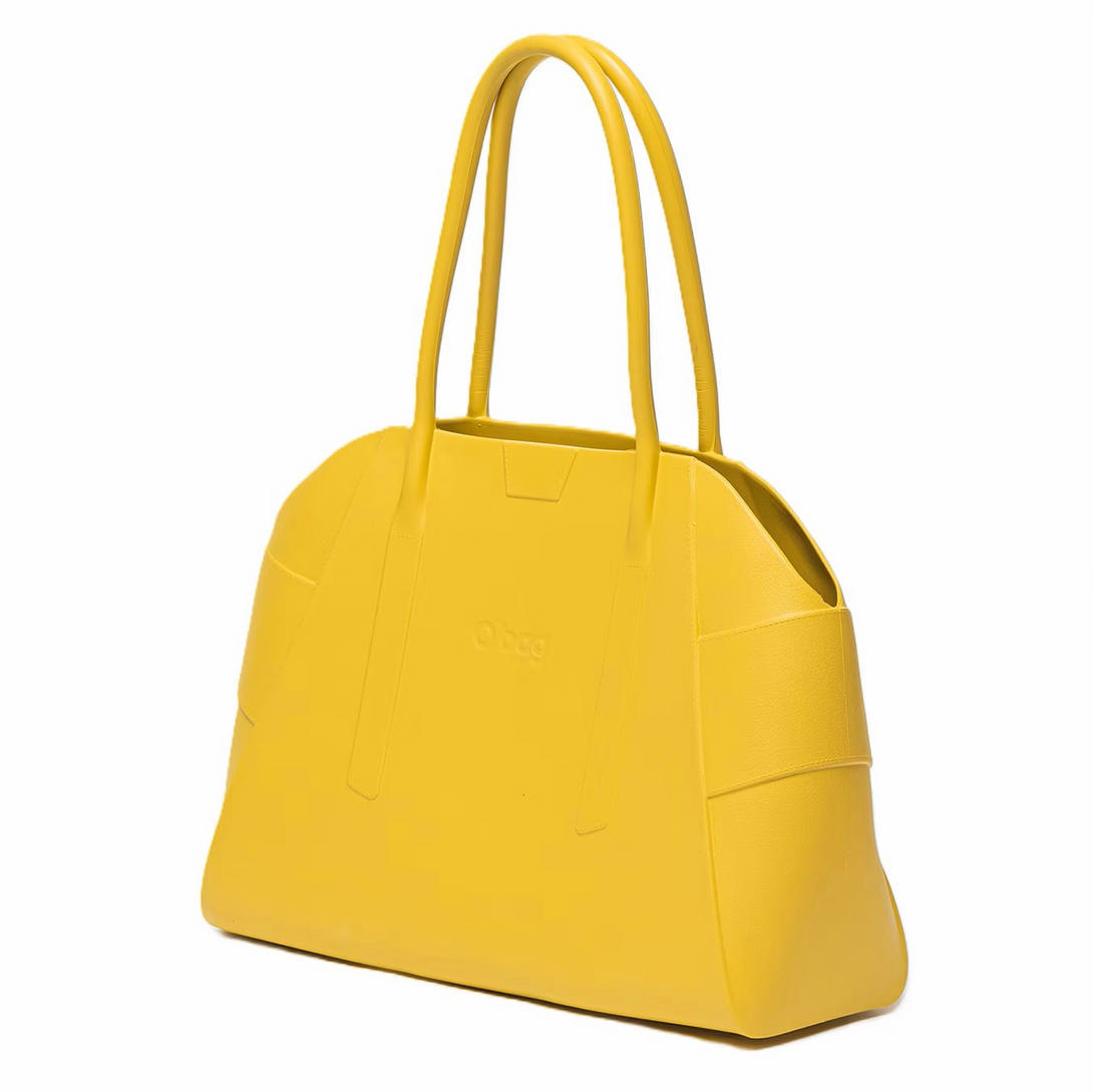 Geanta de dama Obag galbena, manere pentru umar, din material plastic durabil, Colectia Vara 2025.